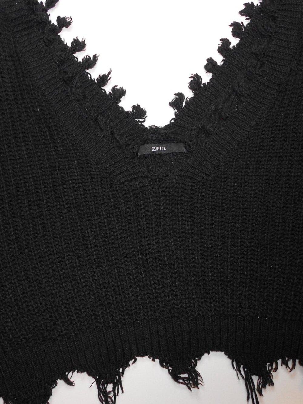 Zaful Fringe Black Top - Picture 2 of 9